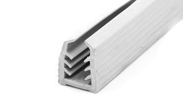 Уплотнитель в поручень с пазом 27х30 для стекла 12мм, EPDM СЕРЫЙ Фk306-G купить в Уфе