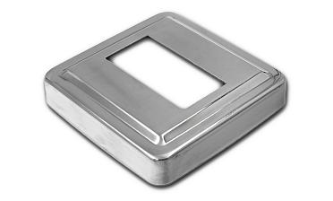 Низ стойки под трубу 50х25 мм, 84х84х0.6 мм, высота 17 мм, полированный (AISI 304) k398 купить в Уфе