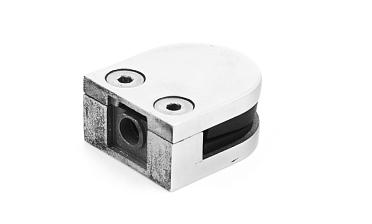 Стеклодержатель литой, под стекло 8 мм. 4+4 мм. на плоскость 40х22х48 полированный (AISI 304) k002-2 купить в Уфе