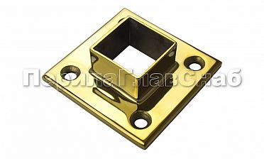 Фланец для трубы 40х40 мм, полированный, под золото (AISI 304) Фk223-88 купить в Уфе