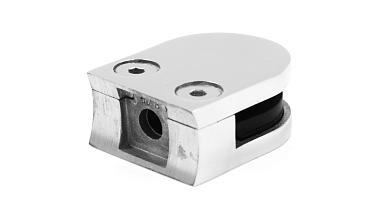 Стеклодержатель литой с вставками под стекло 8-10 мм, закругленный под Ø50.8 мм, 40х22х50, полированный, (AISI 304) k001-8 купить в Уфе