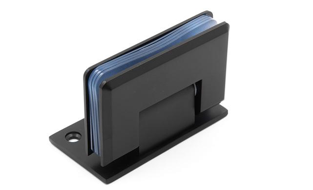 Петля для душевой стена-стекло 90х55 мм, 90°, односторонняя, цинк, черный t305 BZn