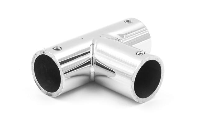 Соединитель-тройник для трубы 19 мм, нержавеющая сталь AISI 304, полированная t902 PSS 2