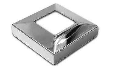 Низ стойки под трубу 40х40 мм, 82х82х0.8, высота 22 мм, полированный (AISI 304) k076 купить в Уфе