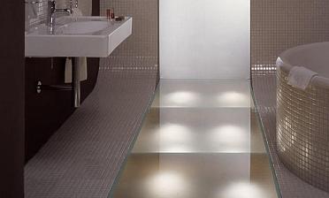 Стеклянные полы в ванной купить в Уфе