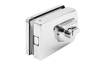 Замок для стеклянной двери вертикальный с ответной частью на стену и пол, полированный, вырез 15 t135 PSS купить в Уфе