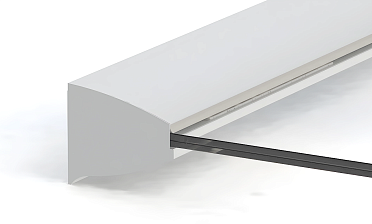 Комплект профиля козырькового анодированного, для стекла 20 мм (10+10 мм), 1000 мм  k300-20-1000 купить в Уфе