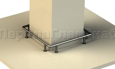 Колесоотбойники вокруг квадратной колонны, все завязано купить в Уфе