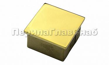 Заглушка для профильной трубы 40х40 мм, литая, полированная, под золото Фk224-88 купить в Уфе