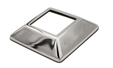 Низ стойки под трубу 40х40 мм, 80х80х1, высота 20 мм, полированный (AISI 304) k064-3 купить в Уфе