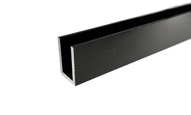 П-образный профиль 19x13, L=2500, под стекло 8 мм, алюминий анодированный в черный глянцевый t756-2500 AND BL купить в Уфе