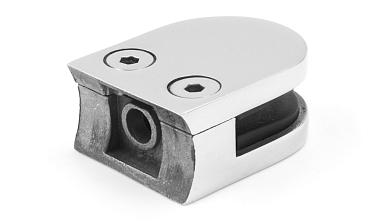 Стеклодержатель литой под стекло 8 мм (4+4 мм), под стойку Ø38.1 мм 40х22х49, полированный (AISI 304) k001-4 купить в Уфе