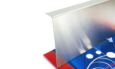 Лицевая накладка из шлифованной нержавейки на профиль т100 20.3х101 мм длина 2 м т100-11  купить в Уфе