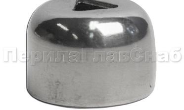 Наконечник штампованный (СПС) прямой 90° на трубу Ø16 мм, для поручня Ø38.1 мм, полированный, нержавеющий AISI 201 k211-3 купить в Уфе