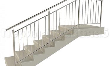 Нержавеющие ограждения для детских образовательных учреждений  с вертикальным заполнением “Частокол” - вариант №2 купить в Уфе