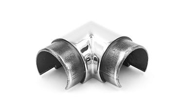 Отвод поручня 90°, с вставками для трубы Ø42.4 мм, полир., (AISI 304) k230-2 купить в Уфе