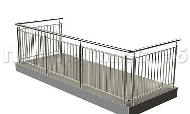 Балконные ограждения с вертикальным заполнением купить в Уфе