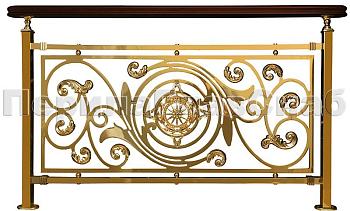 Латунные ограждения лестниц серии – Людовик XL03 в Уфе. Готовые проекты ПерилаГлавСнаб