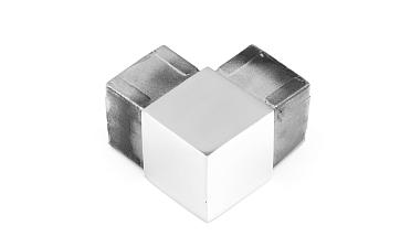 Отвод для поручня с пазом 40х40 мм, полированный, (AISI 304) k546 купить в Уфе