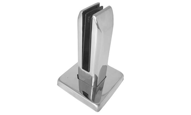 Cтеклодержатель напольный, плоский 45х50х160 мм, для стекла 10 - 12 мм, полированный, без сверления стекла AISI 201 k282-201 3