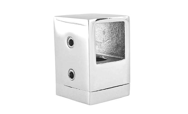 Ригеледержатель под квадратный ригель 15х15 мм, полированный, (AISI 304) k266-3 2