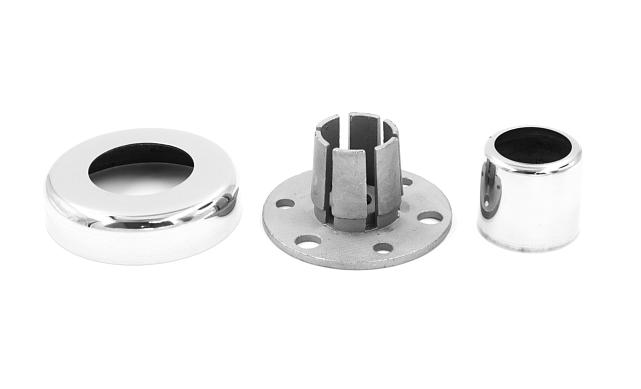 Цанга под трубу Ø25.4 мм, полированная #600, AISI 304, 3 отв. Ø7 мм, 3 отв. Ø9 мм, k343 4