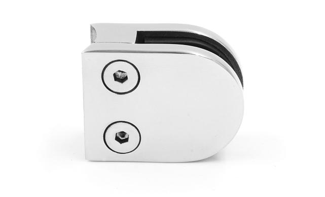 Стеклодержатель литой под стекло 8 мм (4+4 мм), под стойку Ø38.1 мм 40х22х49, полированный (AISI 304) k001-4 5