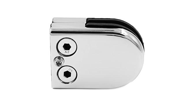 Стеклодержатель штампованный, под стекло 8 мм (4+4 мм), на плоскость 39х24х55 полированный (AISI 304) k539-2 3