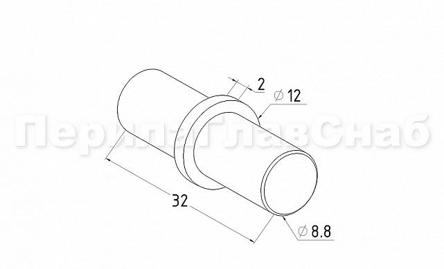 Соединитель трубы Ø12х1.5 мм, внутренний, AISI 316 k081-2 2