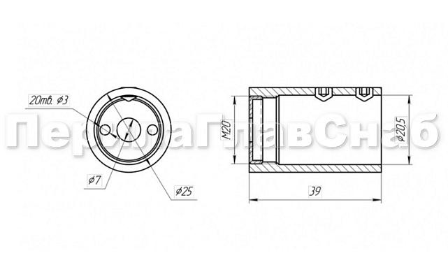 Коннектор стена-труба для трубы 19 мм, без юбки, шлифованный t907-2 SSS 2
