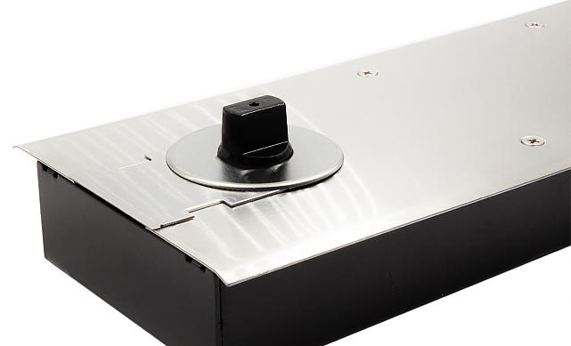 Доводчик для стеклянной двери до 80 кг EN3, напольный, 500 тыс. циклов, нержавеющая сталь AISI 304, шлифованная t183 SSS 5