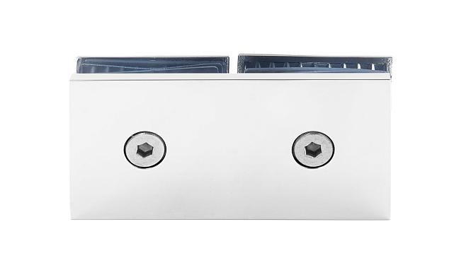 Коннектор для душевой кабины стекло-стекло 180° 45х45 мм латунь-хром, полированный t734 PC 7