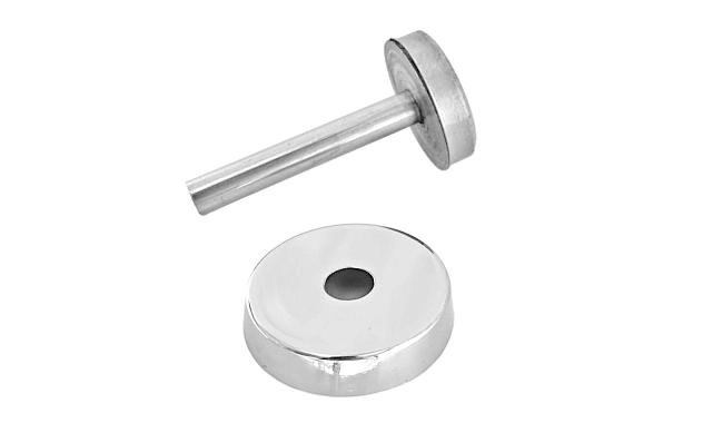 Наконечник палец (солдатик) на стойку Ø42.4х1.5 мм, без ложемента, удлиненный, с декоративной крышкой, полированный (сталь 3/AISI 304) k535-2 5