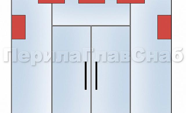 Коннектор стена-стекло 53х106, шлифованный t195 SSS 3