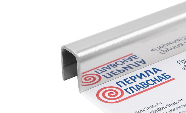 Профиль П-образный, L=2000 мм, t=1.5 мм, для стекла 10 мм, полир. (AISI 304) Ф-1146 5