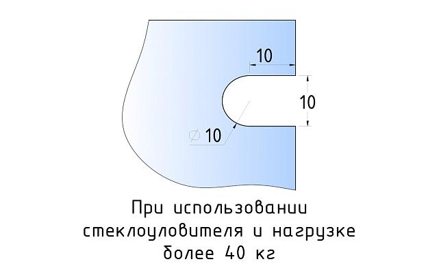 Стеклодержатель литой квадратный с вставками под стекло 8-10 мм, 4+4, на плоскость 41х22х42, полированный (AISI 304) k003-10 2