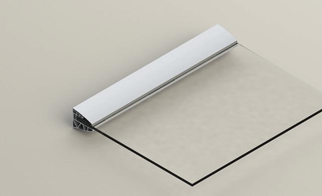 Профиль козырьковый алюминиевый анодированный k300-3  2