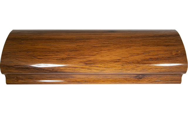 Пластиковый поручень фигурный текстурный, цвет Венге, длина 4м k897-3  3