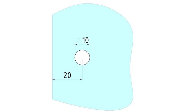 Стеклодержатель литой с вставками под стекло 8-10 мм, закругленный под Ø50.8 мм, 40х22х50, полированный, (AISI 304) k001-8 3