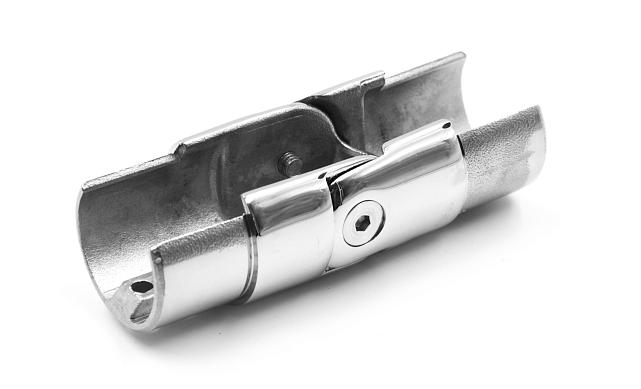 Соединитель поручня с пазом регулируемый, d=42,4 мм, полированный, AISI304 k195 6