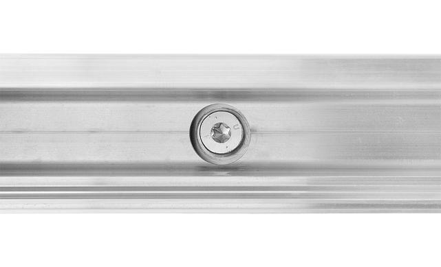 Комплект профиля зажимного для стекла 20мм и 10+10, с отверстием, НЕАНОД. алюминий 100х60мм, т100-2-20 7