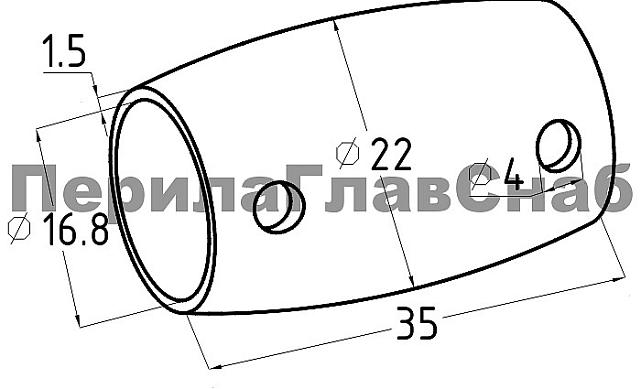 Бочонок Ø16, полированный (AISI 201) k062 2