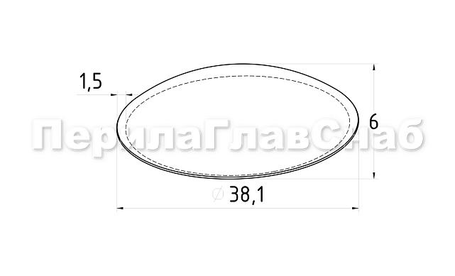 Заглушка сферическая на трубу Ø38.1х1.5 мм сварная (AISI 201) k058-3 3