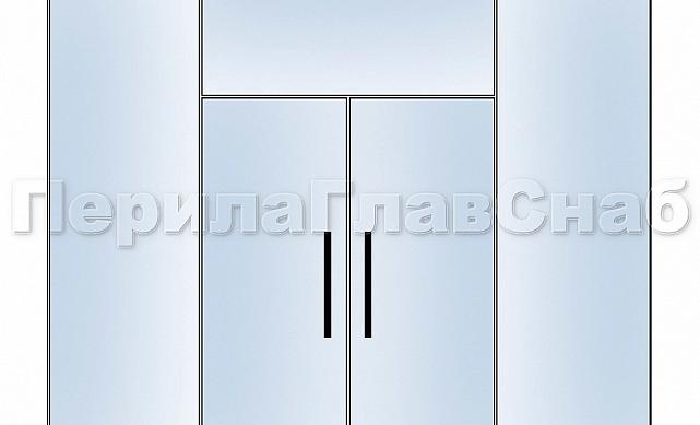 Замок для стеклянной двери угловой с круглым ригелем комплект, полированный t150 PSS 2