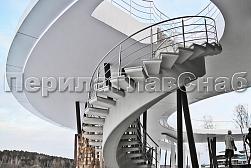 Перила для лестниц из металла в Уфе. Готовые проекты ПерилаГлавСнаб - фото 5