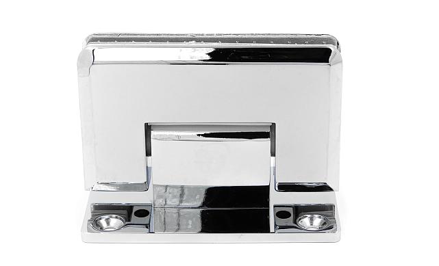 Петля для душевой кабины стена-стекло 90° 90х55 мм цинк, полированная t301 PZn 5