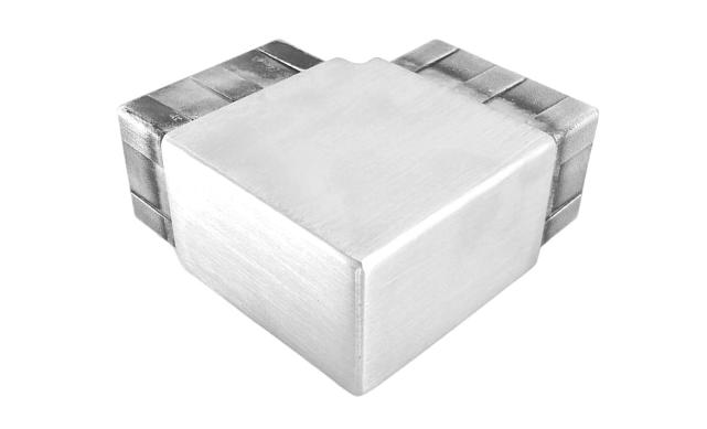 Отвод для поручня с пазом 40х60 мм, шлифованный (AISI 304) Фk542-2 4