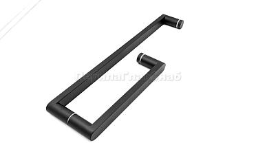 Ручка 225х425 круглая+квадратная труба AISI 304 черная t628 BL купить в Уфе